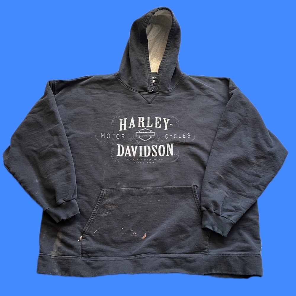 Harley Davidson Motorcycles Hooded Sweatshirt Black